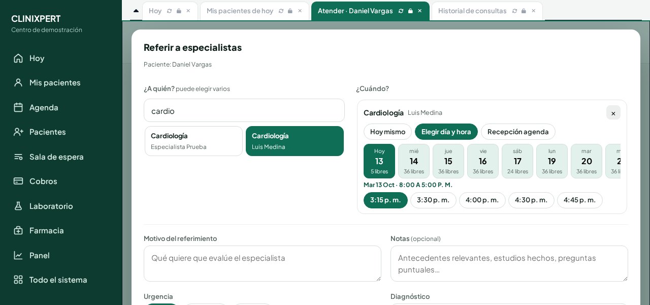 Referir a especialistas